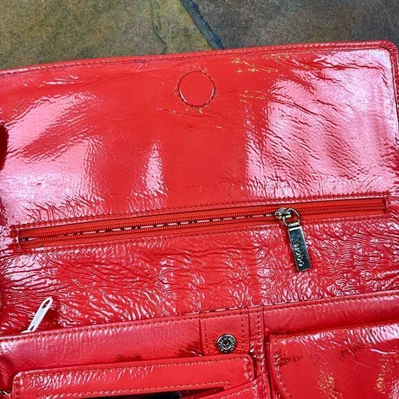 Hobo International Patent Leather Coral Clutch Wallet Purse - Picture 11 of 11
